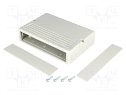 Enclosure: with panel; X: 90mm; Y: 62mm; Z: 20mm; ABS; grey