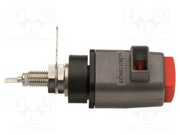 Laboratory clamp; red; 70VDC; 16A; Contacts: nickel; -25÷90°C; 60mm