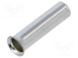 Tip: bootlace ferrule; non-insulated; copper; 2.5mm2; 10mm; tinned