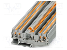 Splice terminal: rail; PT; 16A; 400V; push-in; PA; L: 35.2mm; W: 5.2mm