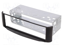 Radio mounting frame; Smart; 1 DIN; black