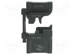 Crimping jaws; non-insulated terminals; angular,right,female
