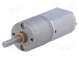Motor: DC; with gearbox; 12VDC; 1.6A; Shaft: D spring; 45rpm