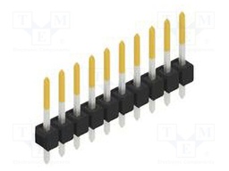 Connector: pin strips; pin header; male; PIN: 10; 2.54mm; THT; 1x10