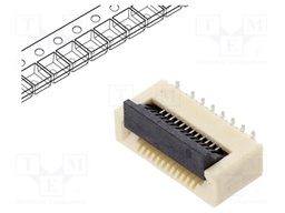 Connector: FFC/FPC; 30V; PIN: 12; vertical; SMT; tinned; 0.5A; LCP