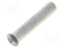 Tip: bootlace ferrule; non-insulated; copper; 2.5mm2; 14mm; tinned