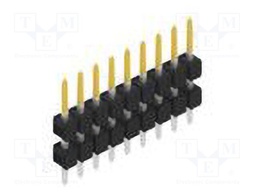Connector: pin strips; pin header; male; PIN: 9; 2.54mm; THT; 1x9