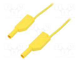 Test lead; PVC; 2m; yellow; 32A; Type: with 4mm axial socket