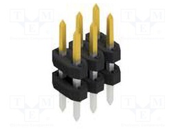 Connector: pin strips; pin header; male; PIN: 6; 2mm; THT; 2x3; 100V