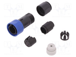 Connector: circular; plug; male; PIN: 4; w/o contacts; for cable