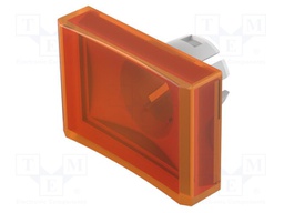 Actuator lens; 16mm; 51; orange; plastic; 15.3x21.5mm
