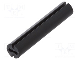 Spacer sleeve; LED; Øout: 4.8mm; ØLED: 3mm; L: 25mm; black; UL94V-0