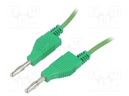 Test lead; silicone; 2m; green; 15A; 60V; Cond.cross sec: 0.75mm2