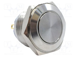 Switch: vandal resistant; SPST-NO; 2A/48VDC; IP65; OFF-(ON); Ø16mm