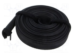 Cable box; multi use; black; L: 5m; polyester; Ø: 30mm