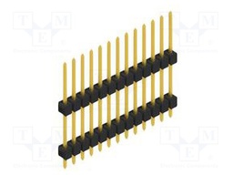 Connector: pin strips; pin header; male; PIN: 13; 2.54mm; THT; 1x13
