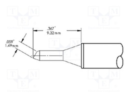 Tip; bevel; 1.5mm; 357°C; for soldering station