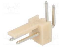 Socket; wire-board; male; NS25; 2.54mm; PIN: 2; THT; 250V; 3A; tinned