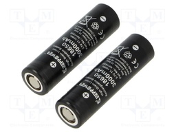 Re-battery: Li-Ion; 18650,MR18650; 3.7V; 3000mAh; Ø18.5x66.5mm