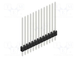 Connector: pin strips; pin header; male; PIN: 13; 1.27mm; THT; 1x13