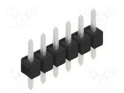 Connector: pin strips; pin header; male; PIN: 6; 2.54mm; THT; 1x6