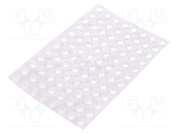 Self-adhesive foot; H: 3.8mm; transparent; polyurethane