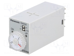 Timer; 0,2s÷30min; DPDT; 250VAC/7A; 200÷220VAC; socket; -10÷50°C