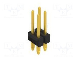 Connector: pin strips; pin header; male; PIN: 4; 2.54mm; THT; 2x2