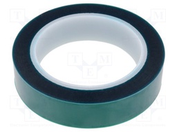 Tape: insulation; W: 25mm; L: 66m; D: 0.06mm; green; silicone; 70%