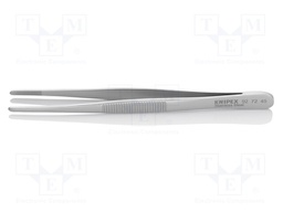 Tweezers; 145mm; Blades: straight; Blade tip shape: rounded