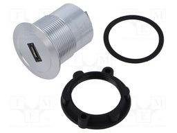 Adapter; for panel mounting,rear side nut; USB 2.0; Thread: M22