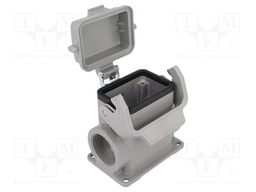 Enclosure: for rectangular connectors; Han; size 6B; with latch