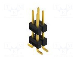 Connector: pin strips; pin header; male; PIN: 4; 2.54mm; SMT; 2x2
