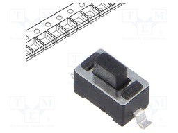 Microswitch TACT; SPST; Pos: 2; 0.05A/12VDC; SMT; 2.45N; 4.3mm