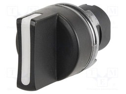 Switch: rotary; 22mm; Stabl.pos: 2; black; none; IP65; prominent