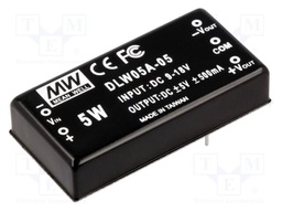 Converter: DC/DC; 10W; Uin: 9÷18VDC; Uout: 5VDC; Uout2: -5VDC; 2"x1"