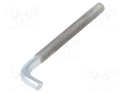 Hook; straight; steel; zinc; Thread len: 54mm; Overall len: 70mm