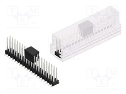 Connector: pin strips; pin header; male; PIN: 40; 2.54mm; SMT; 2x20