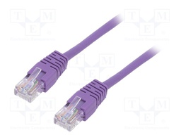 Patch cord; U/UTP; 5e; stranded; CCA; PVC; violet; Len: 2m; 26AWG