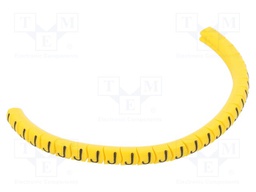 Markers for cables and wires; Label symbol: J; 1.3÷3mm; PVC; PA