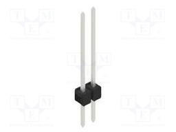Connector: pin strips; pin header; male; PIN: 2; 2.54mm; THT; 1x2