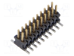Connector: pin strips; male; PIN: 20; 1.27mm; gold-plated; SMT