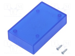 Enclosure: multipurpose; X: 37mm; Y: 60mm; Z: 15mm; ABS; screwed