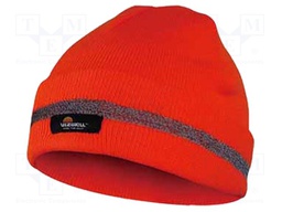 Beanie reflective hat; winter; orange; acrylic