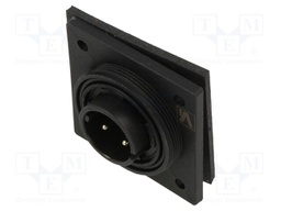 Connector: circular; socket; male; PIN: 4; 10A; 277V; low profile