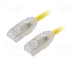 Patch cord; F/UTP,TX6A-28™; 6a; solid; Cu; LSZH; yellow; Len: 0.5m
