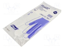 Protective gloves; Size: M; transparent; HDPE; 100pcs; tag
