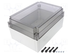 Enclosure: multipurpose; X: 180mm; Y: 255mm; Z: 125mm; MNX; grey; IK08