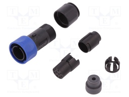 Connector: circular; plug; female; PIN: 10; w/o contacts; for cable