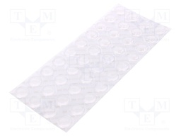 Self-adhesive foot; H: 4.1mm; transparent; polyurethane